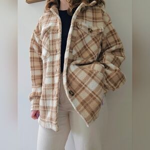 Plaid Tan Jacket for Women